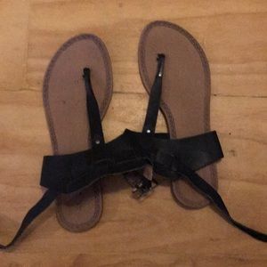 Black strappy sandal